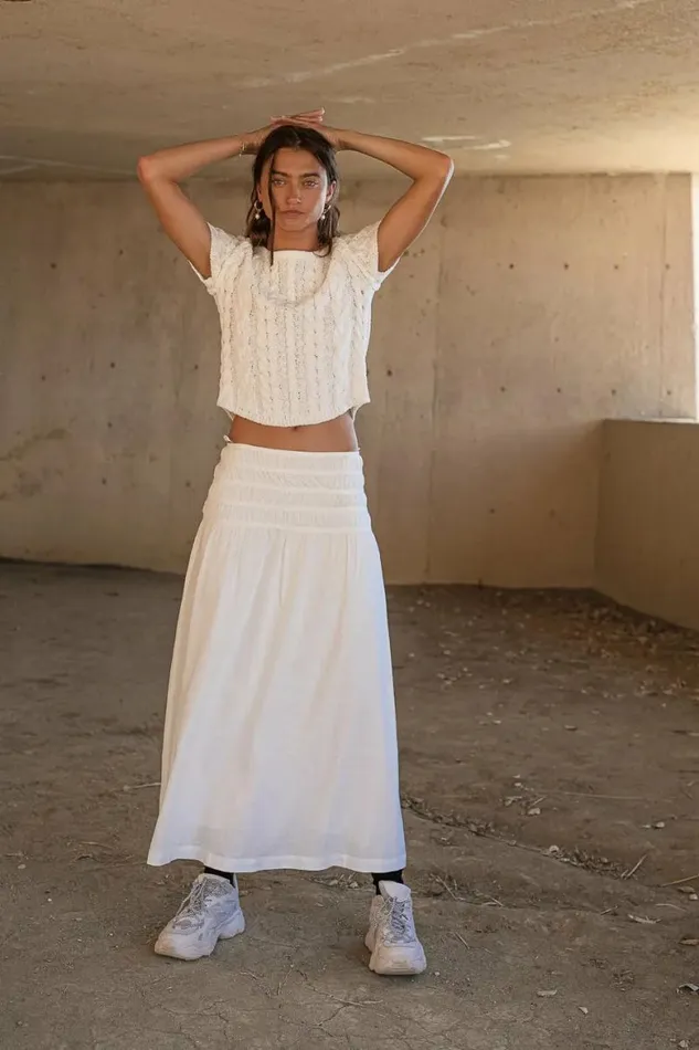 Nyla Skirt In Ivory Ivory Women Bohme Skirts