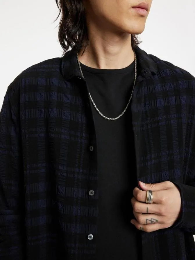 ORCHARD SHIRT Blue Black Clothing John Varvatos Shirts