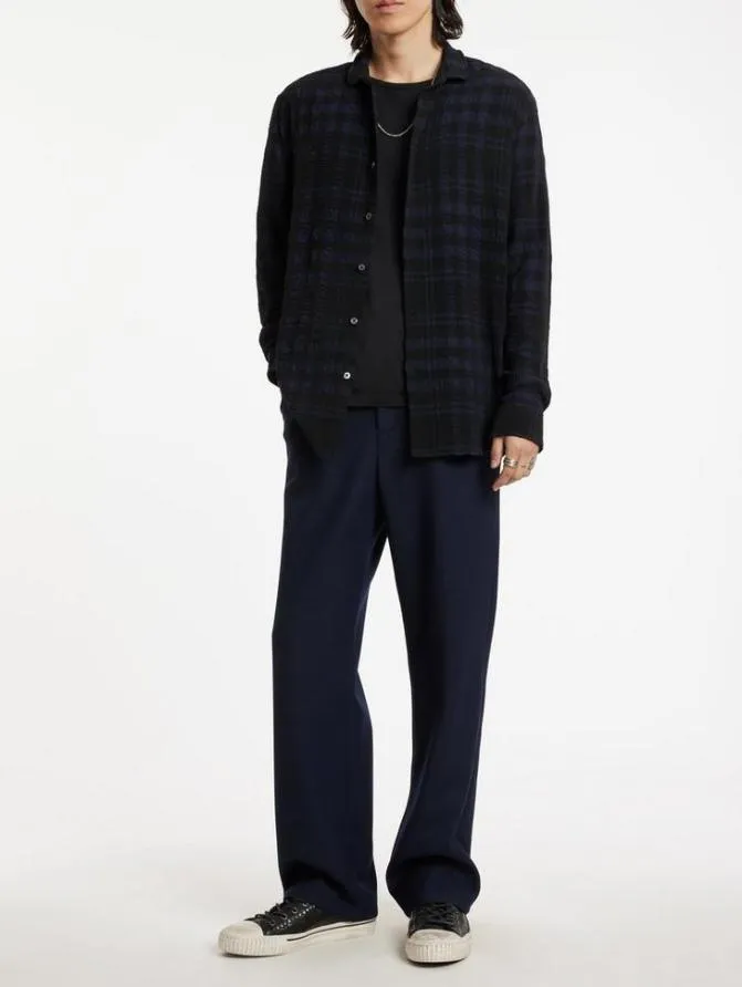 ORCHARD SHIRT Blue Black Clothing John Varvatos Shirts