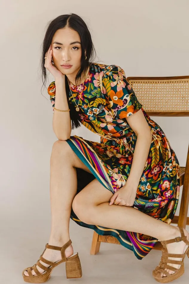 Oriole Printed Dress Multi Women Bohme Dresses