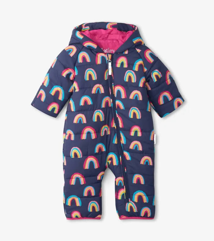 Outerwear Baby and Toddler Hatley Vibrant Rainbows Baby Snowsuit