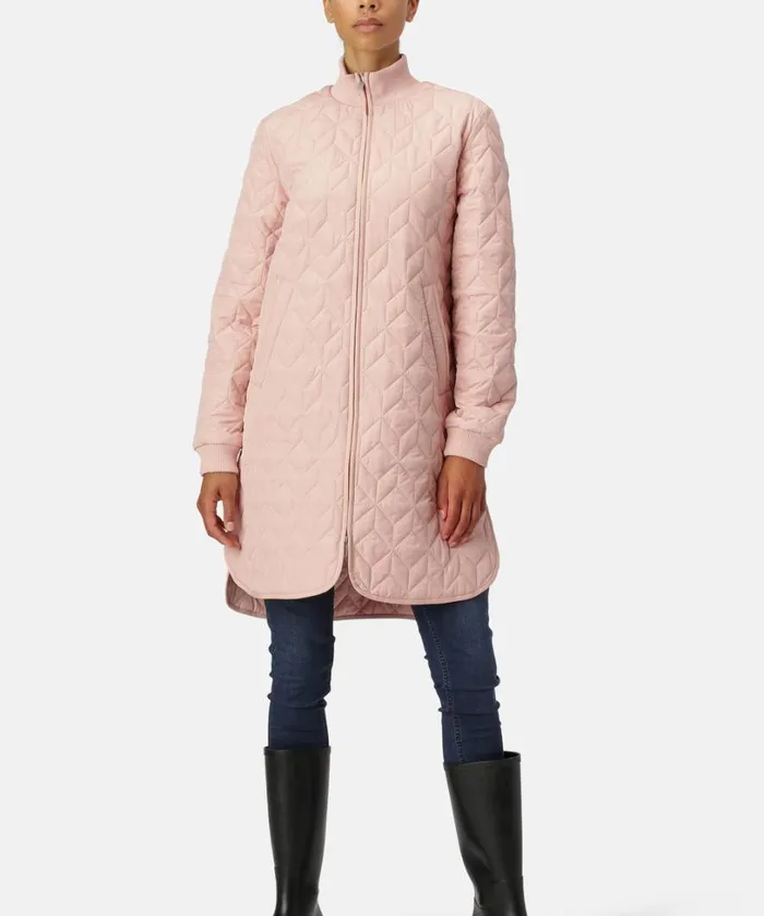 Padded Quilt Coat 8211 Pale Pink Outerwear Ilse Jacobsen All Jackets And Coats