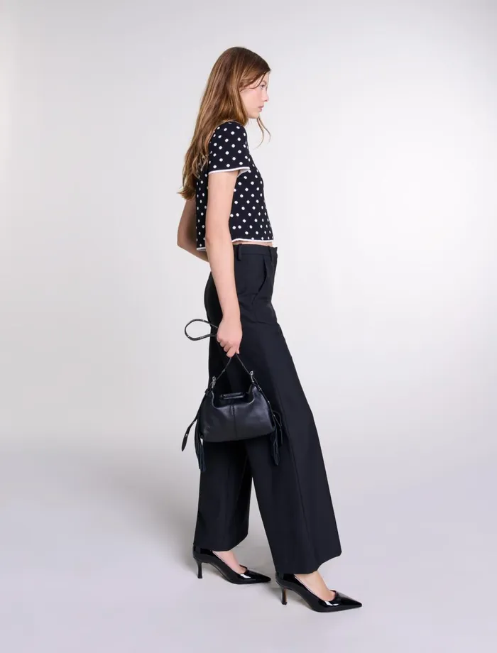 Pants and Jeans Women Maje Flared Trousers Black
