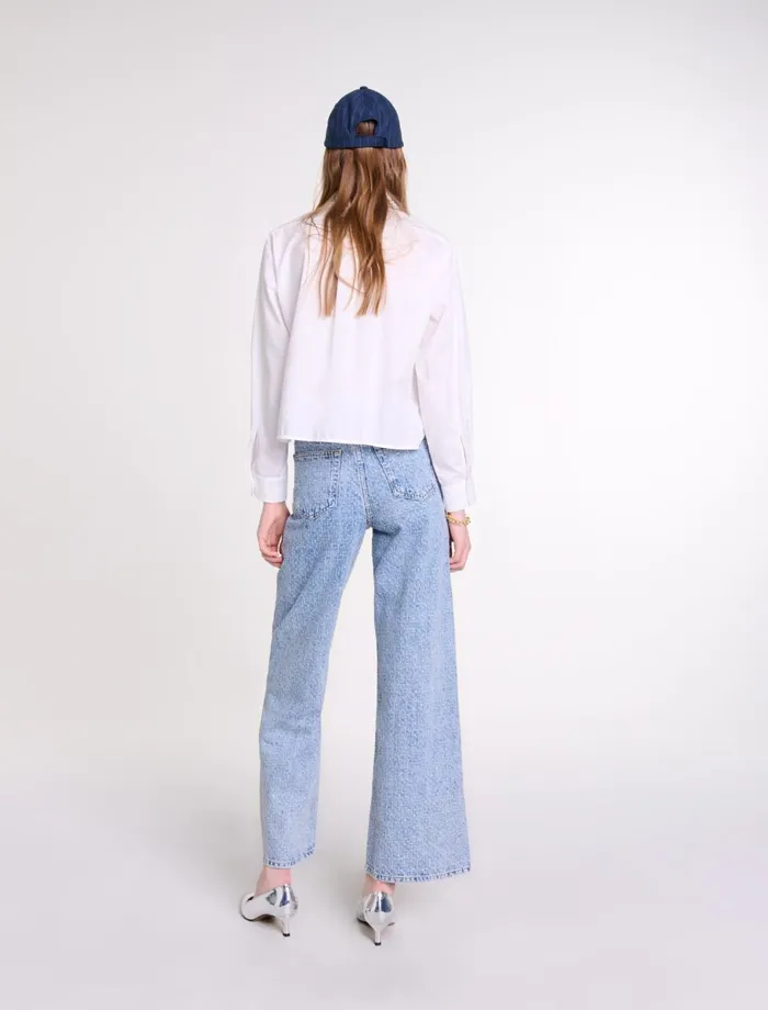 Pants and Jeans Women Maje Rhinestone Xl Jeans Blue