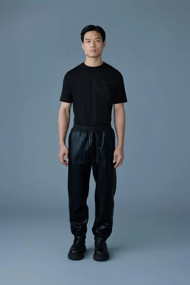 Pants and Shorts Men Mackage MARVINM Metallic Double Face Jersey Sweatpants Silver Pants and Shorts Men Mackage MARVINM Metallic Double Face Jersey Sweatpants Silver