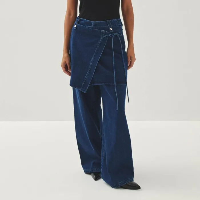 Pants Women ALOHAS Liliana Blue Denim Trousers