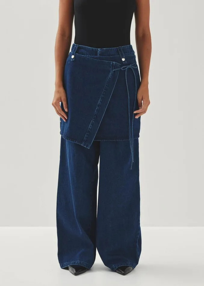 Pants Women ALOHAS Liliana Blue Denim Trousers