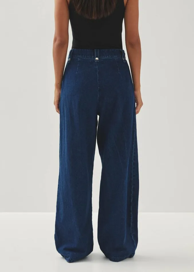 Pants Women ALOHAS Liliana Blue Denim Trousers