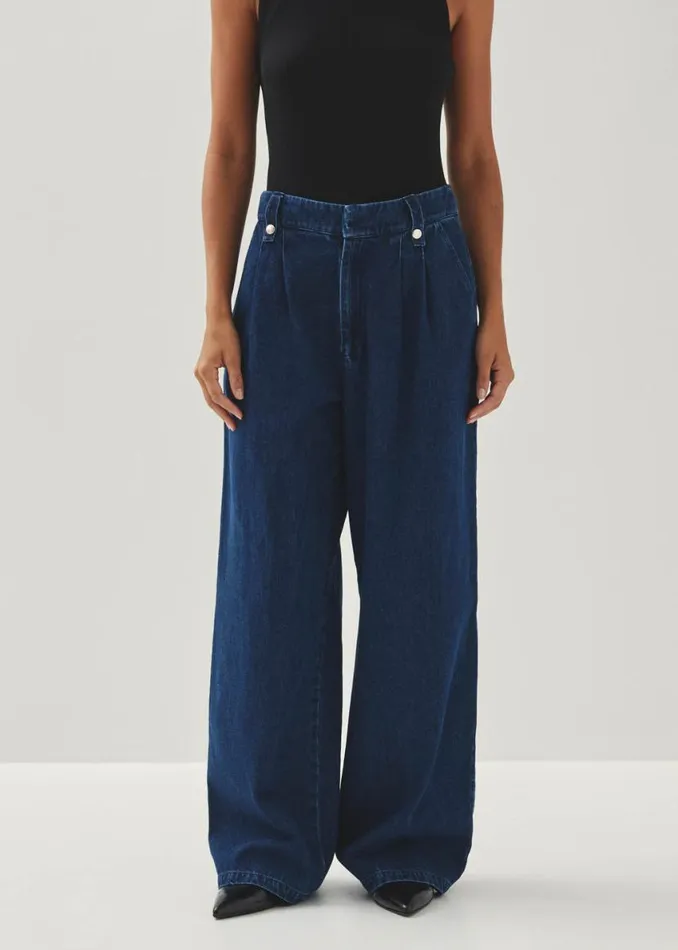 Pants Women ALOHAS Liliana Blue Denim Trousers