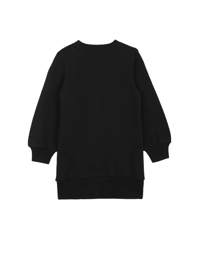 Paris Sweatshirt Dress Black Kids Balmain
