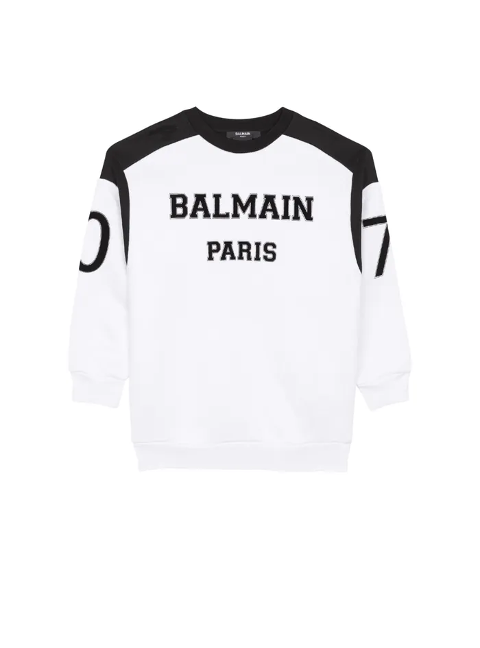 Paris Sweatshirt White Kids Balmain