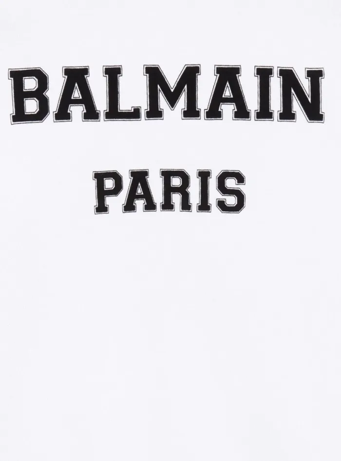 Paris Sweatshirt White Kids Balmain