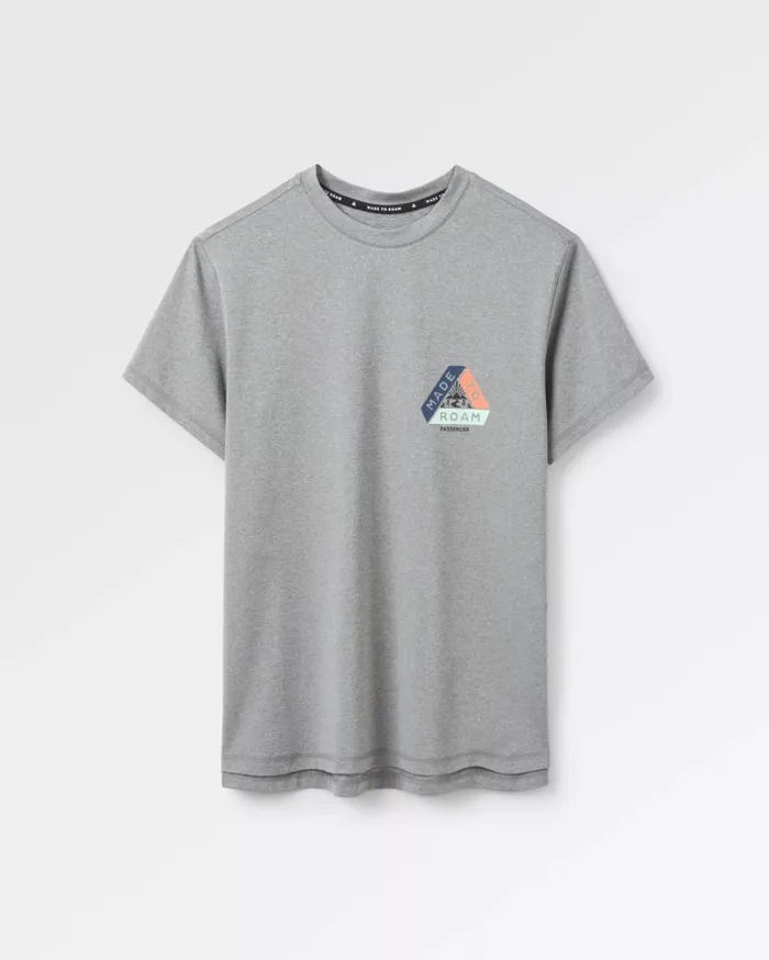 Passenger Clothing Aurora Recycled Active TShirt Grey Marl Women Activewear
