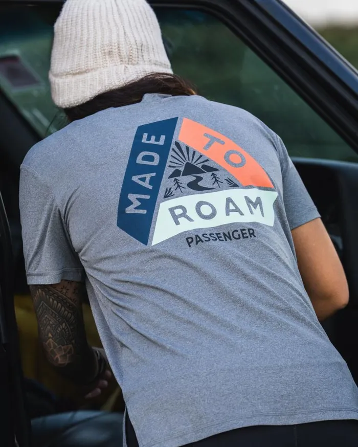 Passenger Clothing Aurora Recycled Active TShirt Grey Marl Women Activewear