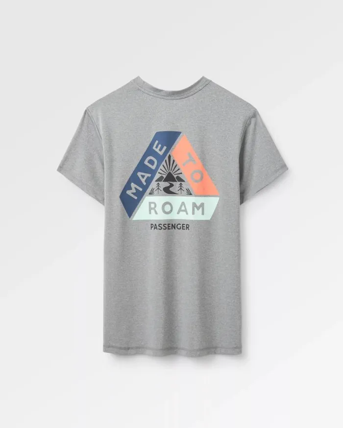 Passenger Clothing Aurora Recycled Active TShirt Grey Marl Women Activewear