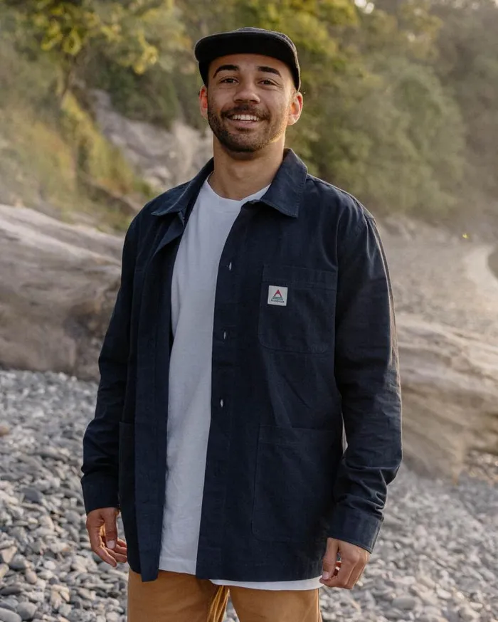 Passenger Clothing Balsa Organic Cotton Overshirt Deep Navy Men Shirts