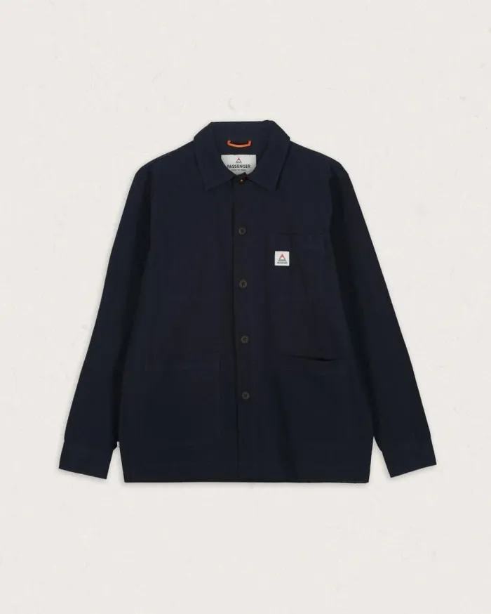 Passenger Clothing Balsa Organic Cotton Overshirt Deep Navy Men Shirts