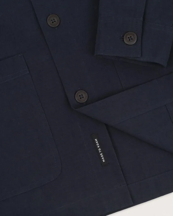 Passenger Clothing Balsa Organic Cotton Overshirt Deep Navy Men Shirts