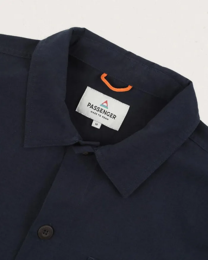 Passenger Clothing Balsa Organic Cotton Overshirt Deep Navy Men Shirts