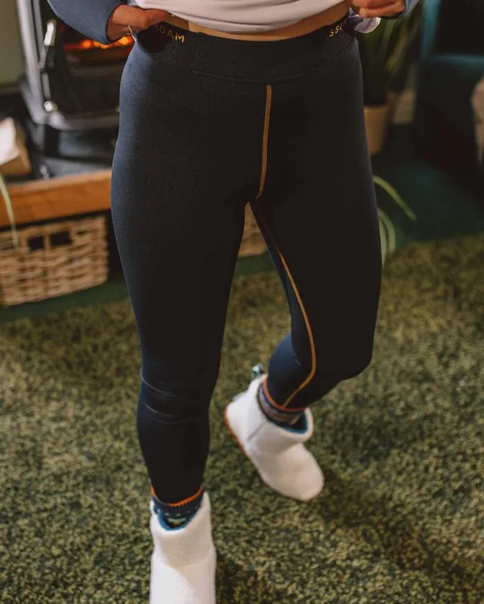 Passenger Clothing Blossom Recycled Base Layer Leggings Deep Navy Women Activewear