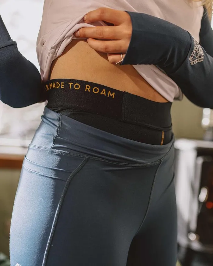 Passenger Clothing Blossom Recycled Base Layer Leggings Deep Navy Women Activewear