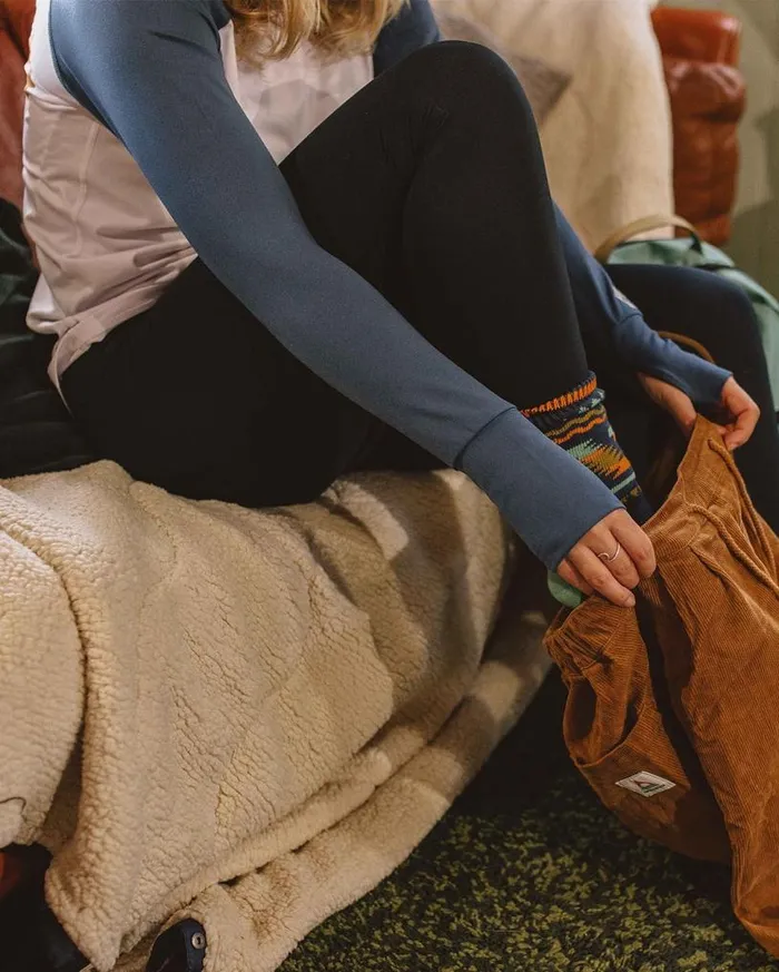 Passenger Clothing Blossom Recycled Base Layer Leggings Deep Navy Women Activewear