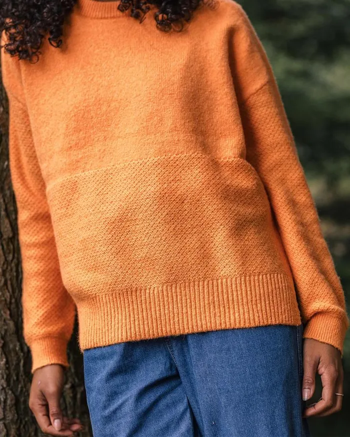 Passenger Clothing Cove Recycled Knitted Jumper Apricot Women Knitwear