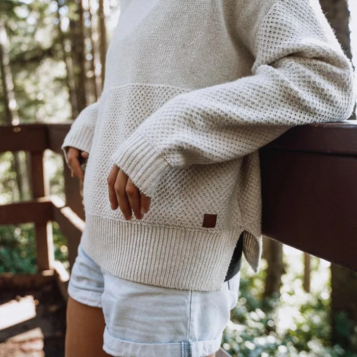 Passenger Clothing Cove Recycled Knitted Jumper Off White Women Knitwear