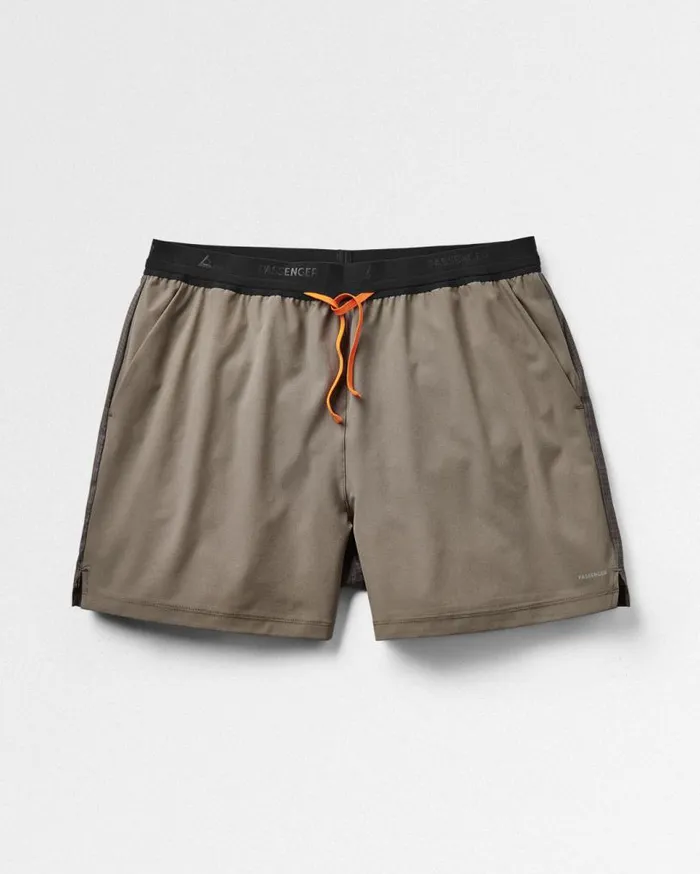 Passenger Clothing Descent Trail Recycled Shorts Dusty Olive Men Activewear