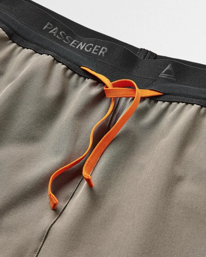 Passenger Clothing Descent Trail Recycled Shorts Dusty Olive Men Activewear