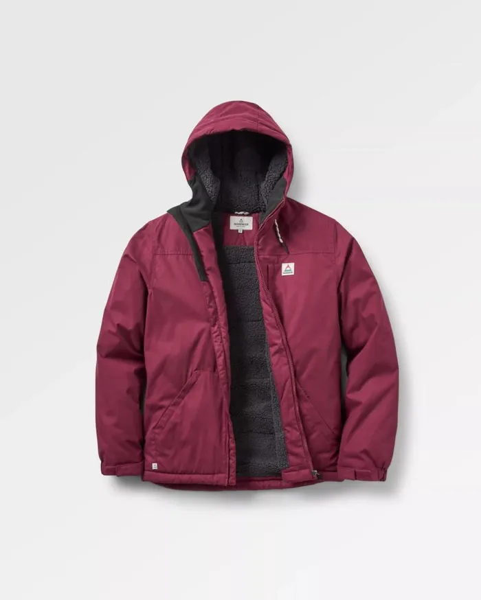 Passenger Clothing Discover Recycled Sherpa Lined Jacket Wine Men Jackets