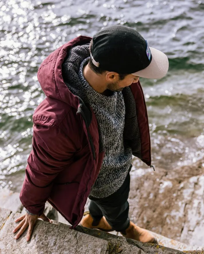 Passenger Clothing Discover Recycled Sherpa Lined Jacket Wine Men Jackets