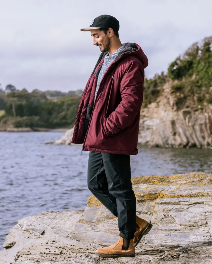 Passenger Clothing Discover Recycled Sherpa Lined Jacket Wine Men Jackets