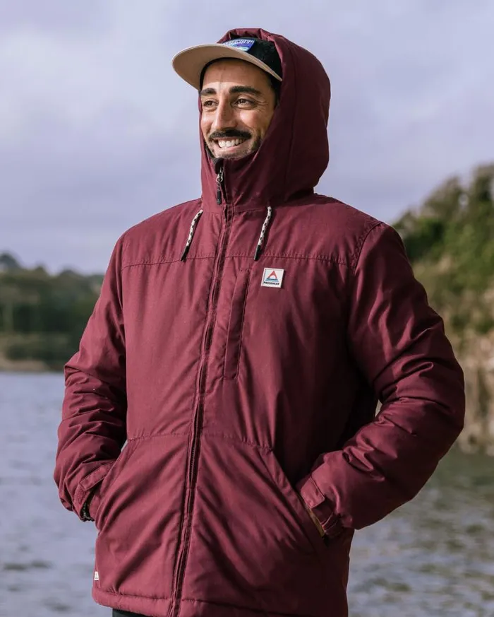 Passenger Clothing Discover Recycled Sherpa Lined Jacket Wine Men Jackets