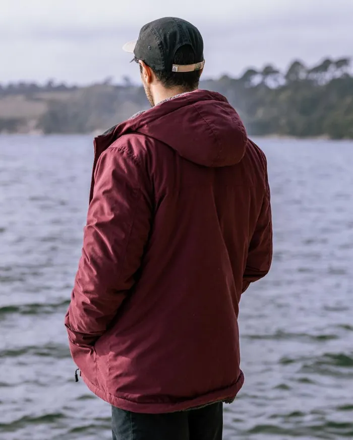 Passenger Clothing Discover Recycled Sherpa Lined Jacket Wine Men Jackets