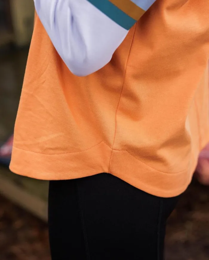 Passenger Clothing Dream Organic Cotton Oversized LS TShirt Apricot Women Tops and TShirts