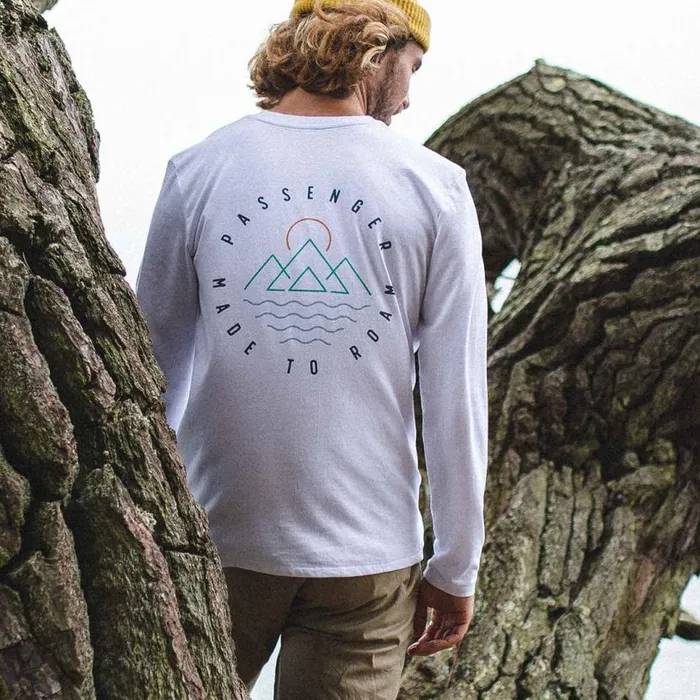 Passenger Clothing Escapism Recycled LS TShirt White Men TShirts and Vests
