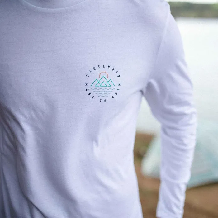 Passenger Clothing Escapism Recycled LS TShirt White Men TShirts and Vests