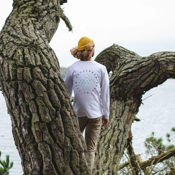 Passenger Clothing Escapism Recycled LS TShirt White Men TShirts and Vests