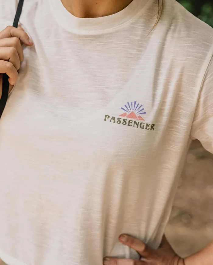 Passenger Clothing Exhale Active Recycled TShirt Marshmallow Women Tops and TShirts