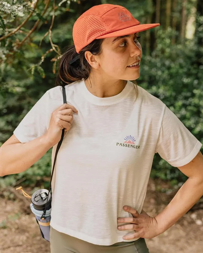 Passenger Clothing Exhale Active Recycled TShirt Marshmallow Women Tops and TShirts