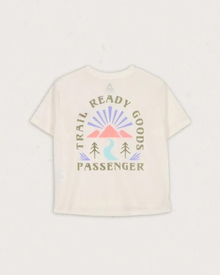 Passenger Clothing Exhale Active Recycled TShirt Marshmallow Women Tops and TShirts