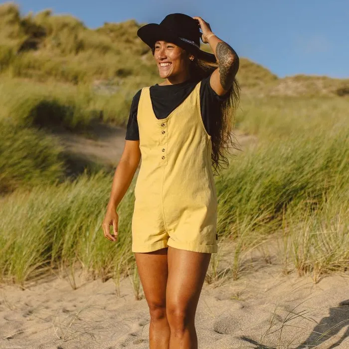 Passenger Clothing Fun Days Recycled Cord Playsuit Jojoba Women Dungarees and Trousers