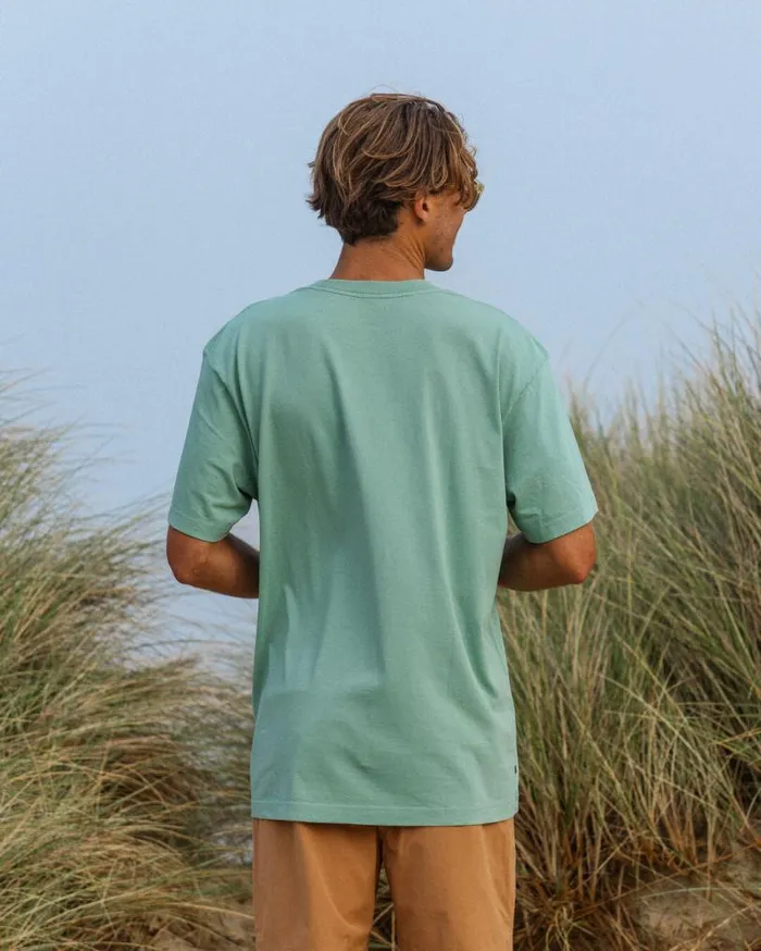 Passenger Clothing Heritage Recycled Cotton Pocket TShirt Mid Sage Men TShirts and Vests