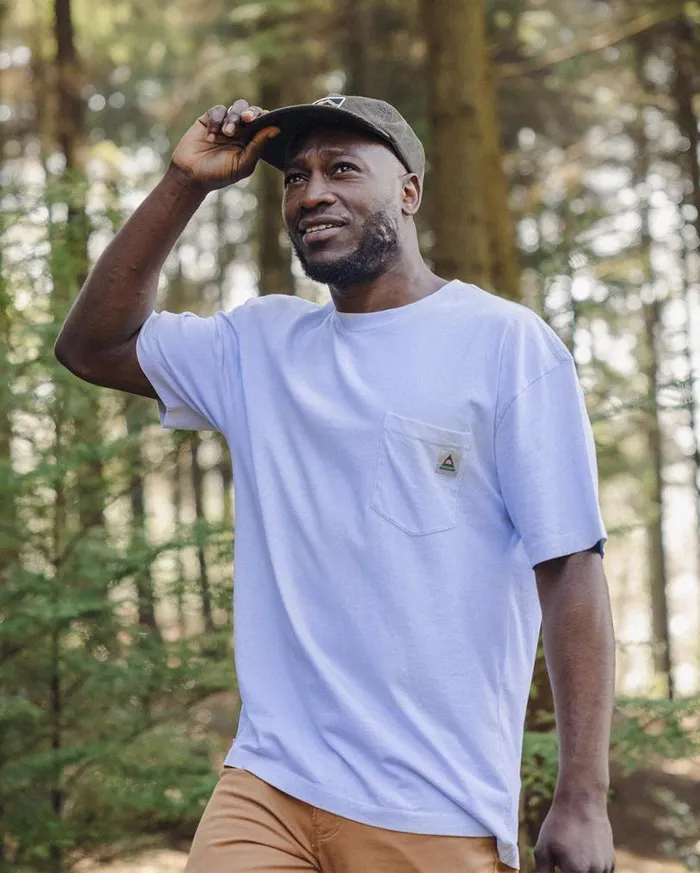 Passenger Clothing Heritage Recycled Relaxed Fit TShirt Pale Blue Men TShirts and Vests