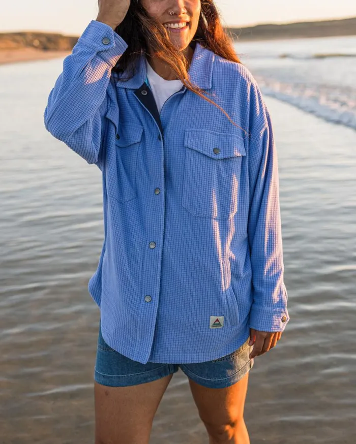 Passenger Clothing Iguazu Grid Polar Fleece Shirt Baja Women Shirts