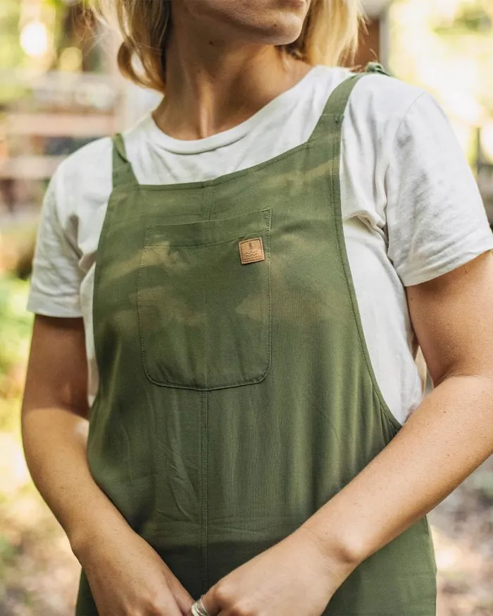 Passenger Clothing Lazy Day Dungarees Khaki Women Dungarees and Trousers