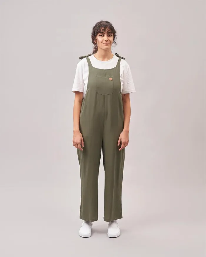 Passenger Clothing Lazy Day Dungarees Khaki Women Dungarees and Trousers