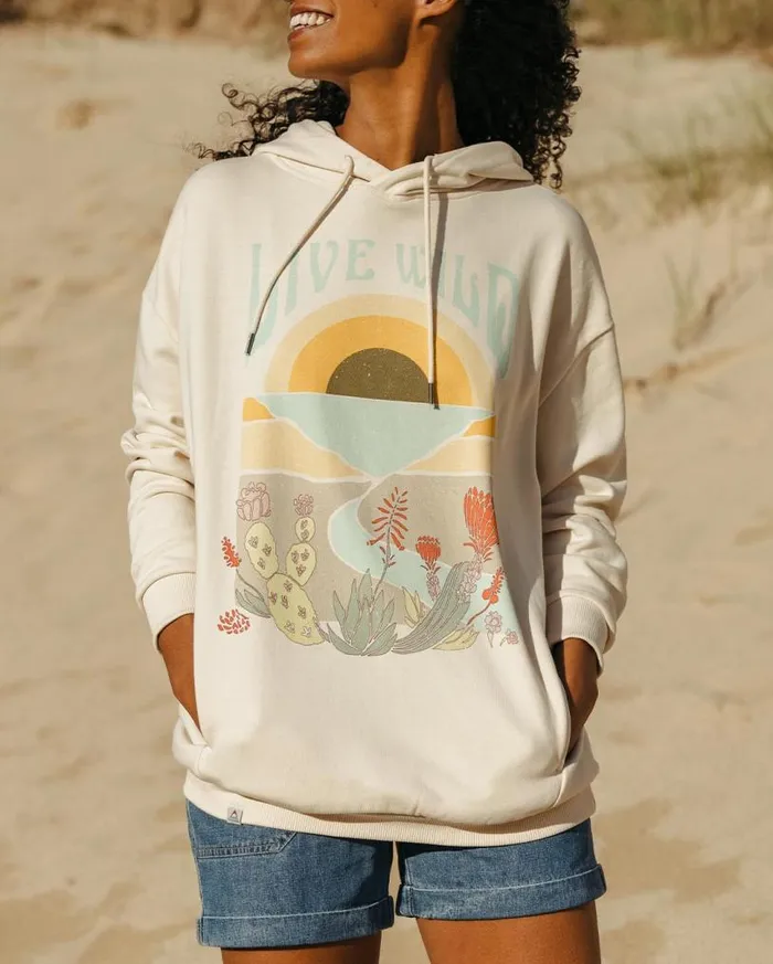 Passenger Clothing Live Wild Recycled Cotton Oversized Hoodie Birch Women Hoodies and Sweatshirts Passenger Clothing Live Wild Recycled Cotton Oversized Hoodie Birch Women Hoodies and Sweatshirts