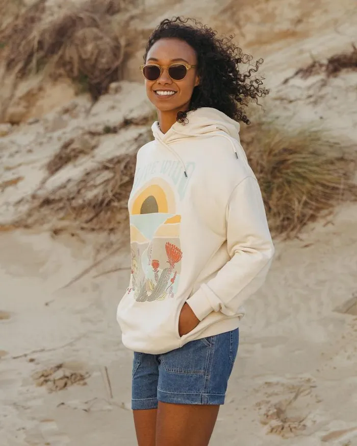 Passenger Clothing Live Wild Recycled Cotton Oversized Hoodie Birch Women Hoodies and Sweatshirts